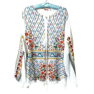 Johnny Was Ezra Blouse Size XXL